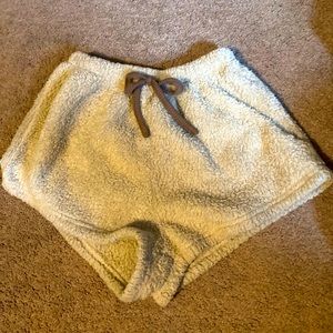 Fuzzy tan shorts